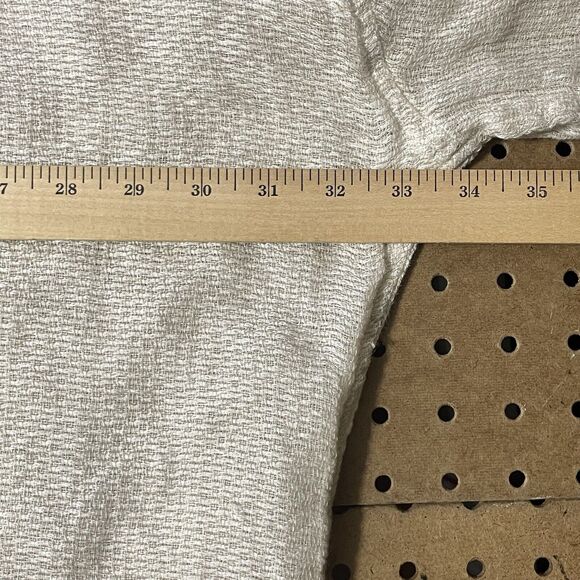 CP Shades Sibella Shirt Womens Medium Ivory Round Neck Top Linen Relaxed USA - Picture 7 of 9